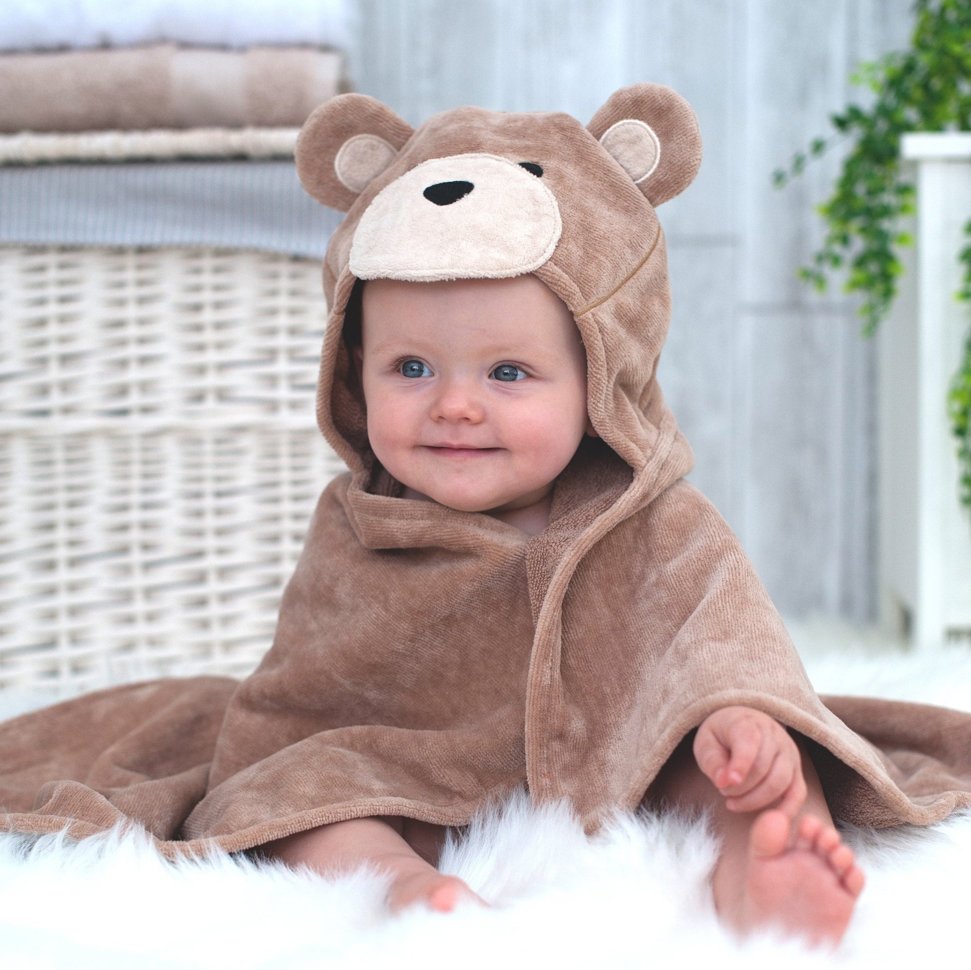 Personalized Teddy Hooded Baby Gift Towel Personalized Baby Etsy