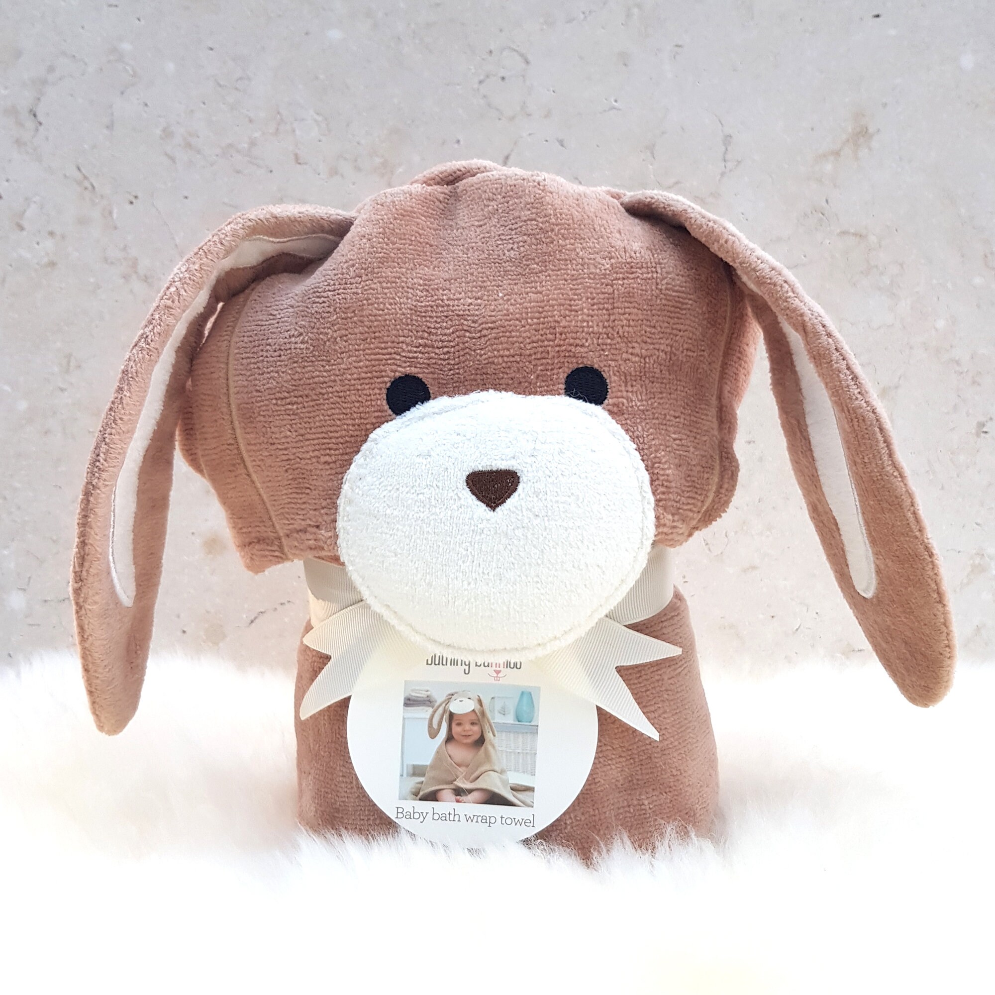 Bathing bunnies towel hotsell