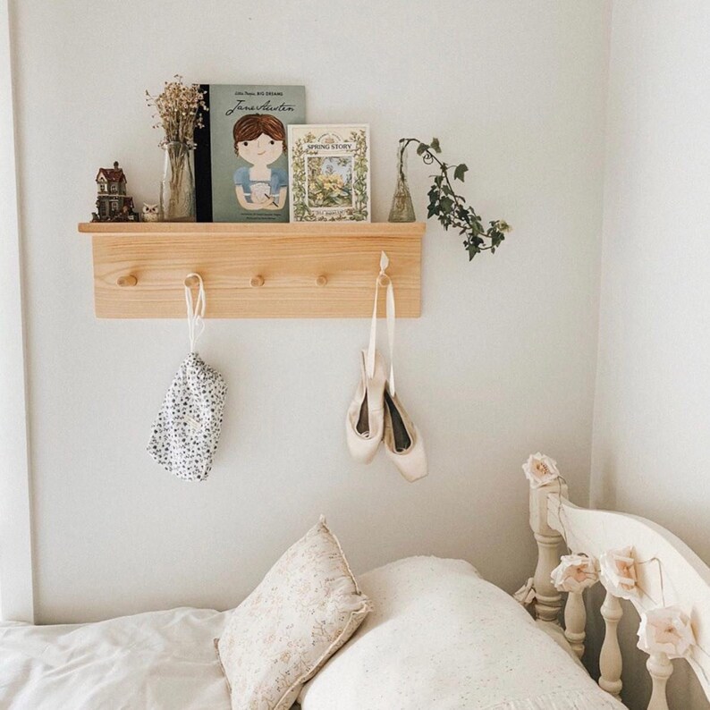 Peg Shelf Nursery Shelf Display Shelf Peg Rail with Etsy