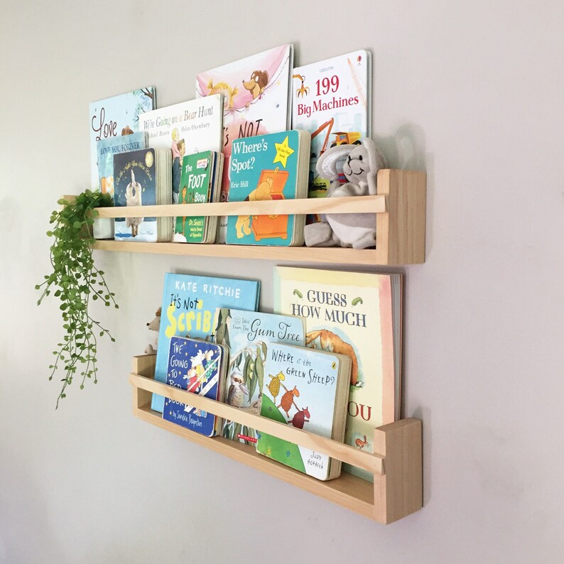 Bookshelves Flat Front Kids Bookshelf Childrens Book Etsy