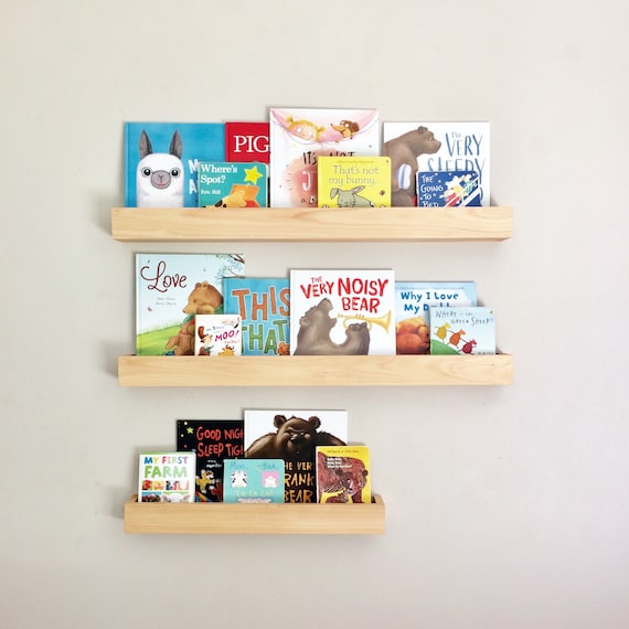 Book Ledges Kids Bookshelf Kids Bookshelves Wood Book Etsy
