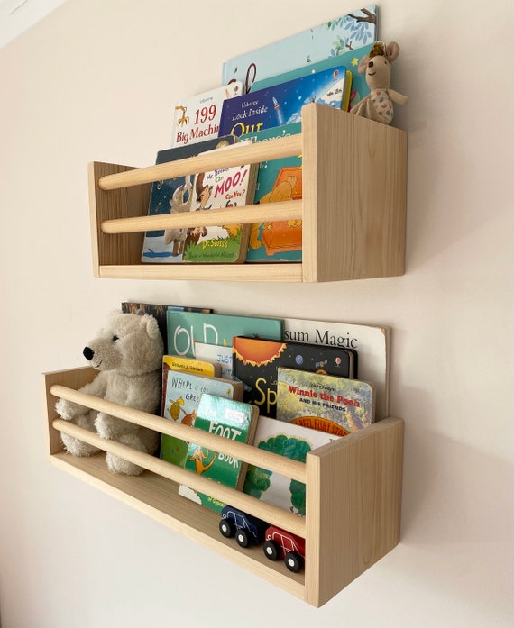 Book Trough Extra Deep Kids Bookshelf, Deep Shelves Bookcase Wood