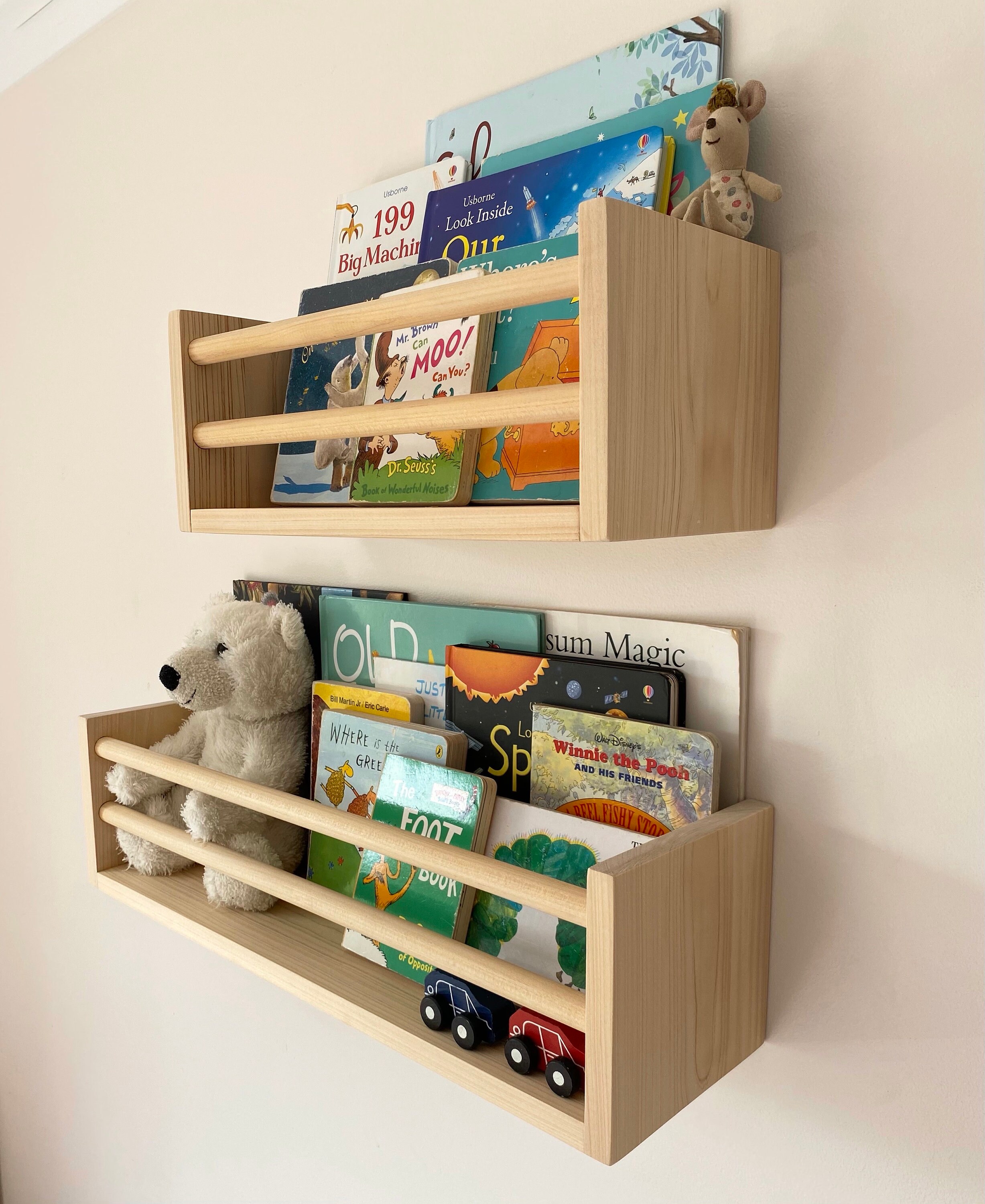 Book Trough Extra Deep Kids Bookshelf Wood Book Shelf Etsy UK