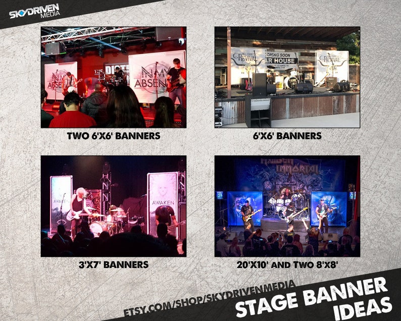 Band Banners Stage Banners Premium Vinyl FullColor Banner Etsy