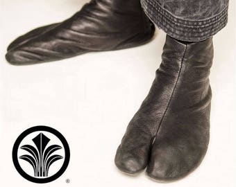 leather ninja tabi boots