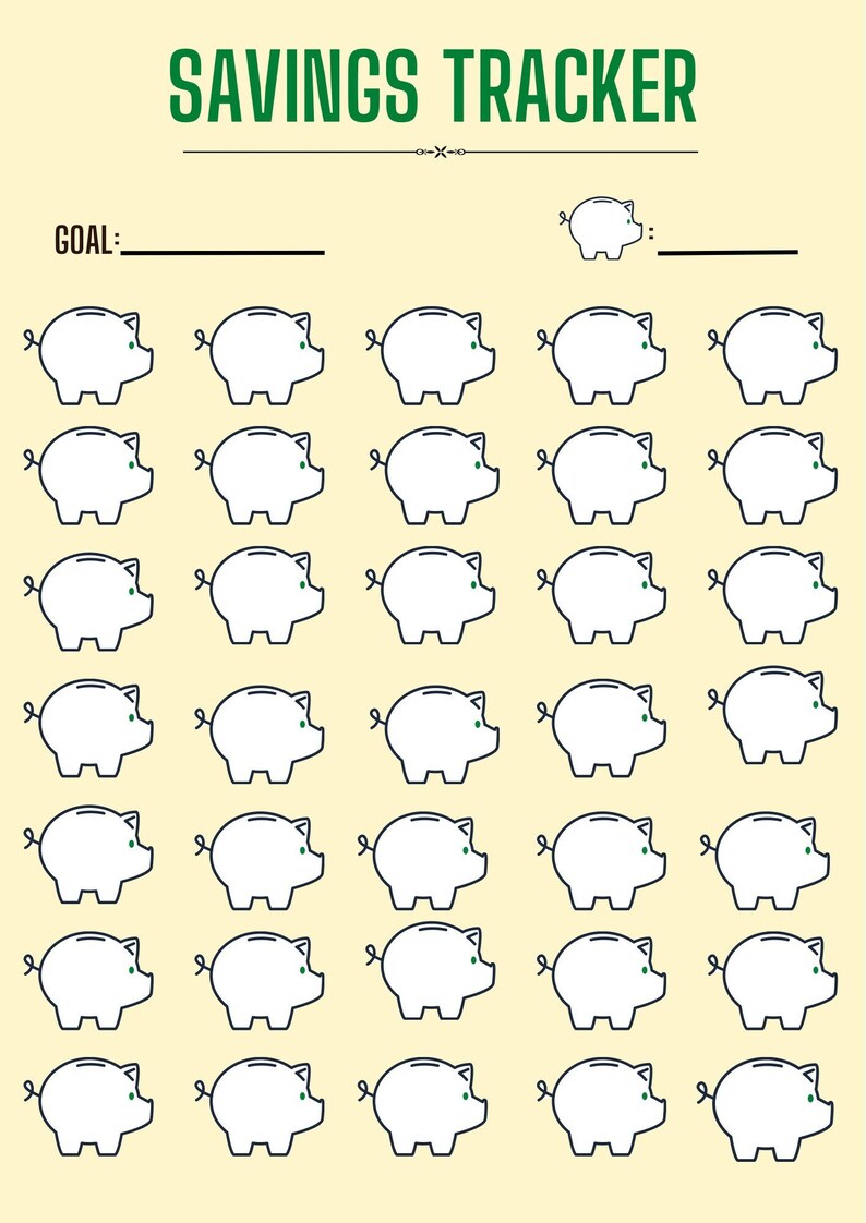 Digital Savings Tracker - Etsy