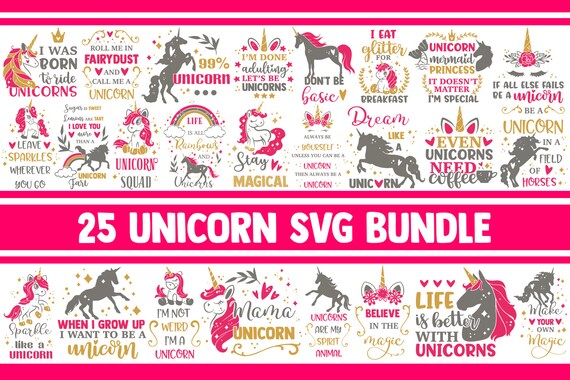 Unicorn SVG Bundle unicorn birthday svg baby girl svg | Etsy