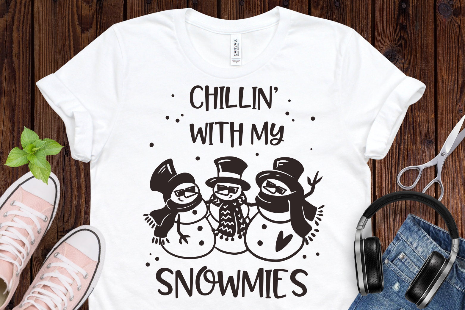 Chillin with my snowmies svg winter svg christmas svg Etsy