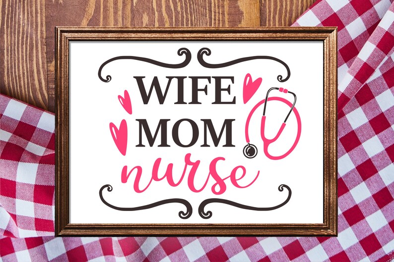 Download Wife mom nurse svg nurse svg stethoscope svg heartbeat svg ...