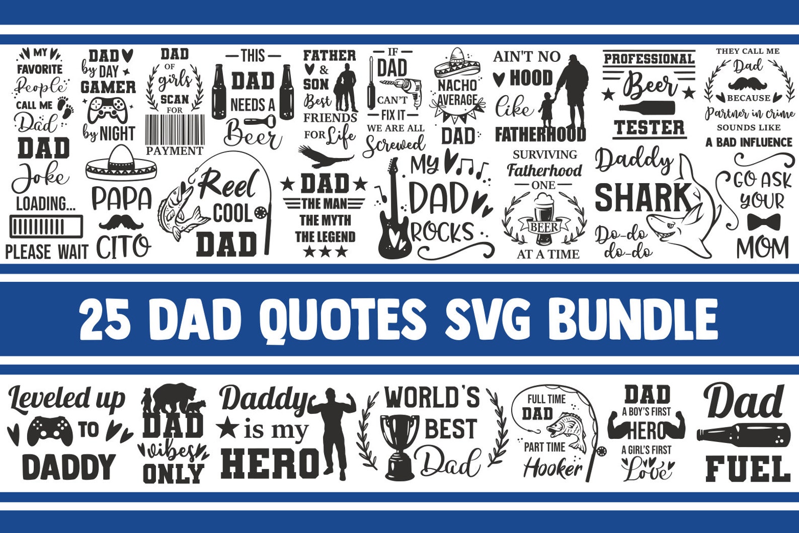 Download Dad SVG Bundle father svg papa svg fathers day svg husband | Etsy