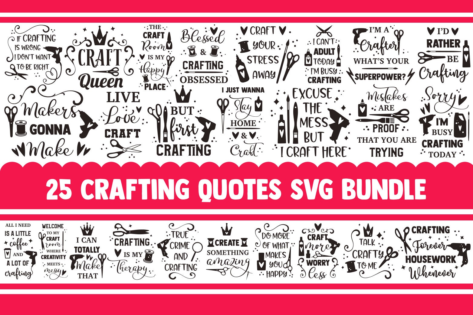 Craft Svg Bundle Crafting Svg Svg Designs Funny Svg Quotes Etsy