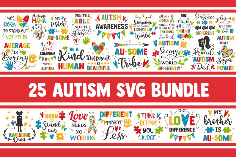 Autism SVG Bundle autism awareness svg autism mom svg | Etsy