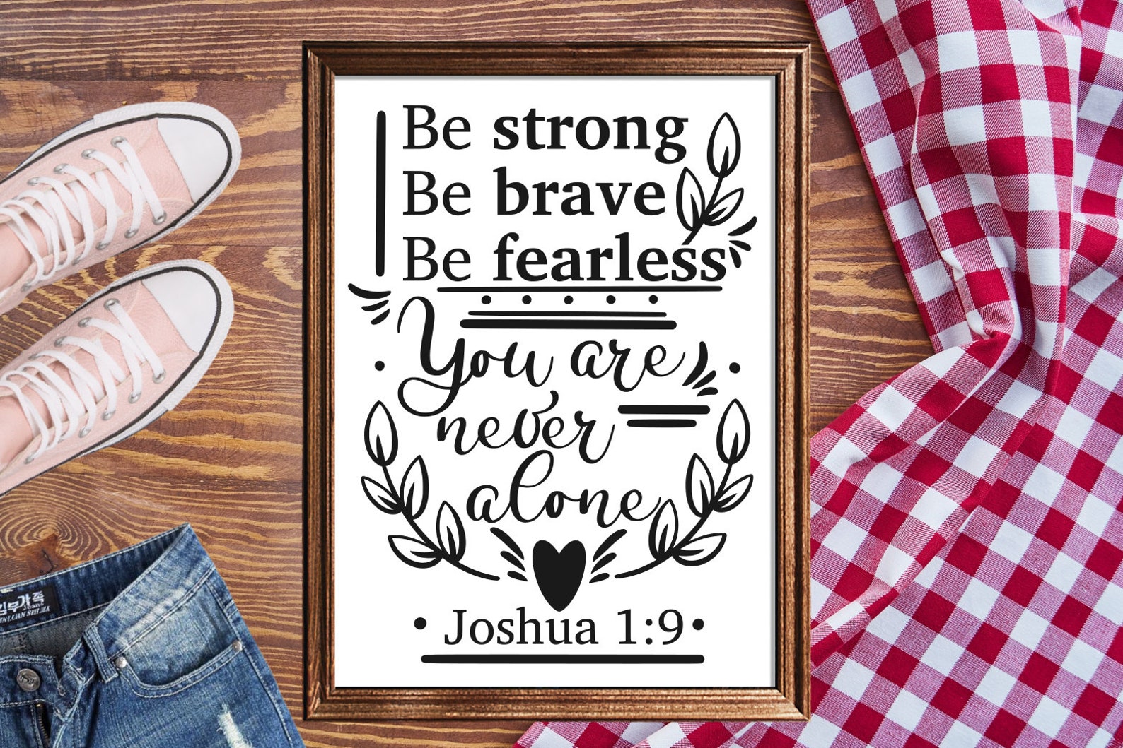 Be strong be brave be fearless svg bible verse svg christian | Etsy