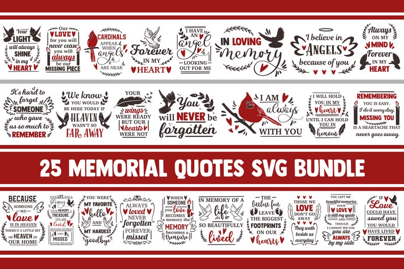 Download Memorial SVG bundle in loving memory svg cardinal svg your ...