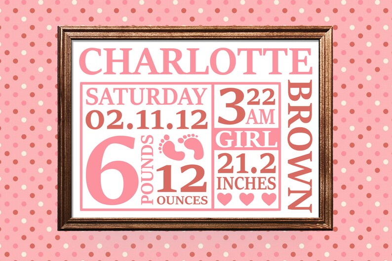 Download Birth announcement svg birth stats svg newborn svg baby | Etsy