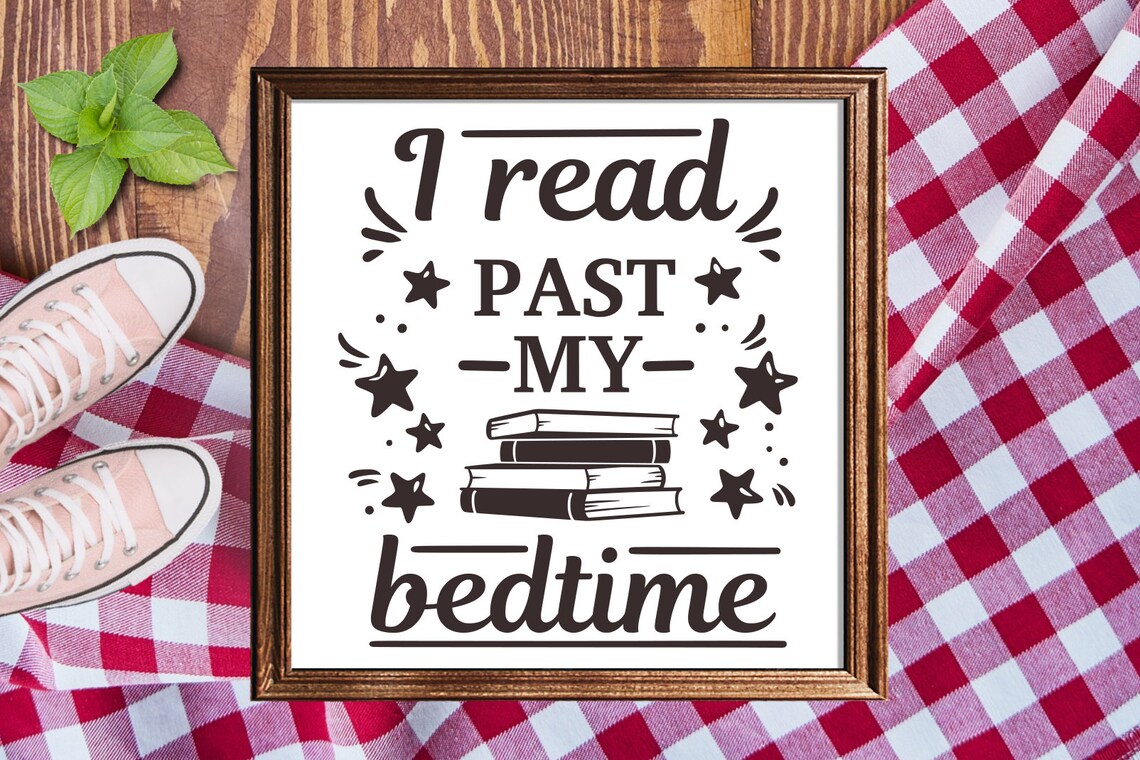 I read past my bedtime svg reading svg book svg teacher Etsy
