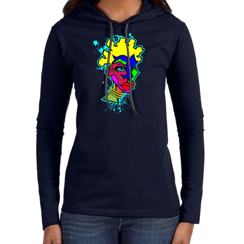 AFROPUNK Phase 4 Ladies Lightweight Long-Sleeve Hooded Graphic T-Shirt