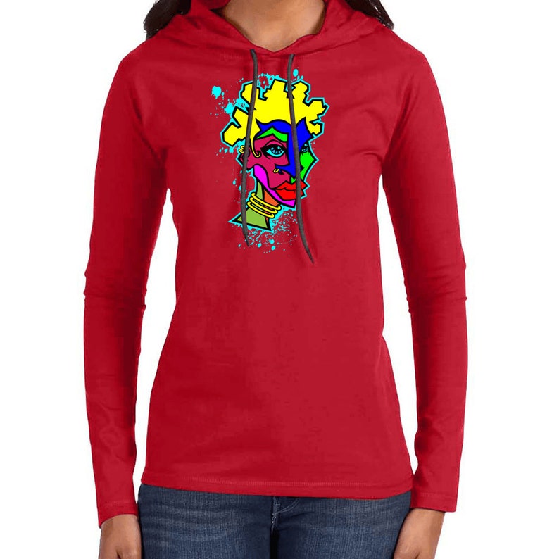 AFROPUNK Phase 4 Ladies Lightweight Long-Sleeve Hooded Graphic T-Shirt