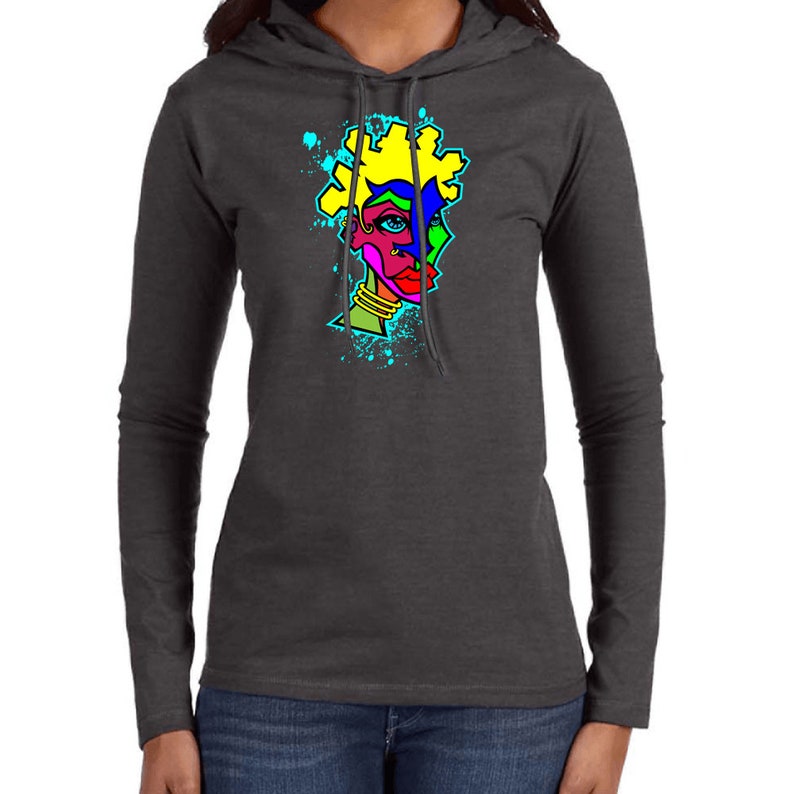AFROPUNK Phase 4 Ladies Lightweight Long-Sleeve Hooded Graphic T-Shirt