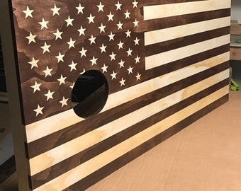Custom Handmade American Flag Corn Hole Boards