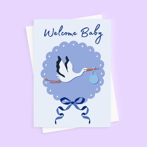 Carte de vœux pour bébé garçon | Carte pour féliciter les nouveaux parents | Carte de bienvenue de bébé garçon