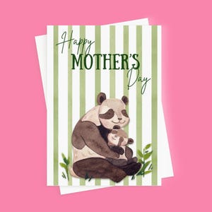 Moederdagkaart met dierenprint | Moederdagkaart met pandaprint | Moederdagkaart Animal Lover