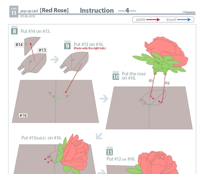 /_Red Rose PDF/_digital download file pop-up card TEMPLATE/_