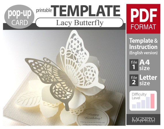 Template__pop-up Card__lacy Butterfly pdf_digital Download - Etsy
