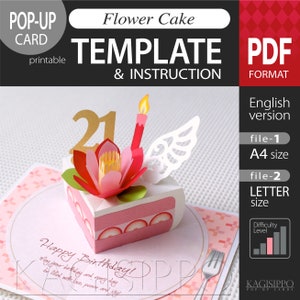 TEMPLATE__pop-up card__Flower Cake   (PDF_digital download file)