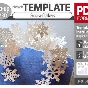 PATTERN__(pop-up card)_snowflakes   (PDF_digital download file)