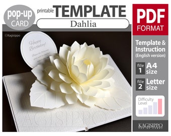 TEMPLATE_ (PDF_digital download file)_Dahlia pop-up card