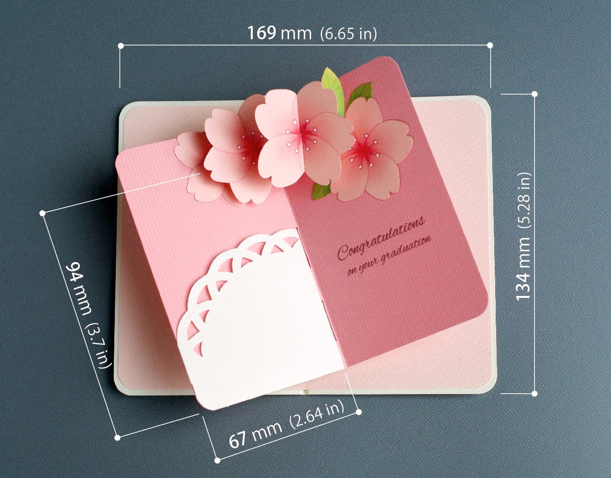 Template gift Card Holder flowers Popup Card Etsy
