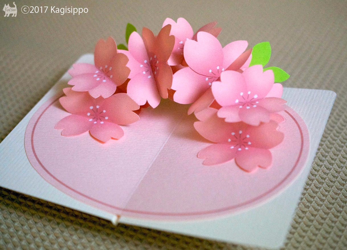 Template__(pop-up Card)_ Cherry Blossoms (PDF Digital Download
