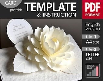 TEMPLATE_ (PDF_digital download file)_Dahlia pop-up card