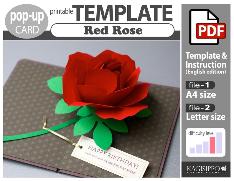 /_Red Rose PDF/_digital download file pop-up card TEMPLATE/_