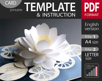 MODÈLE__carte pop-up__Nénuphar (PDF_fichier à télécharger)