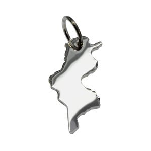 Pendentif - sous forme de carte géographique Tunisie
