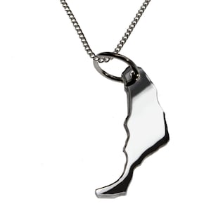 Collar de 50 cm + colgante Fuerteventura en plata maciza 925
