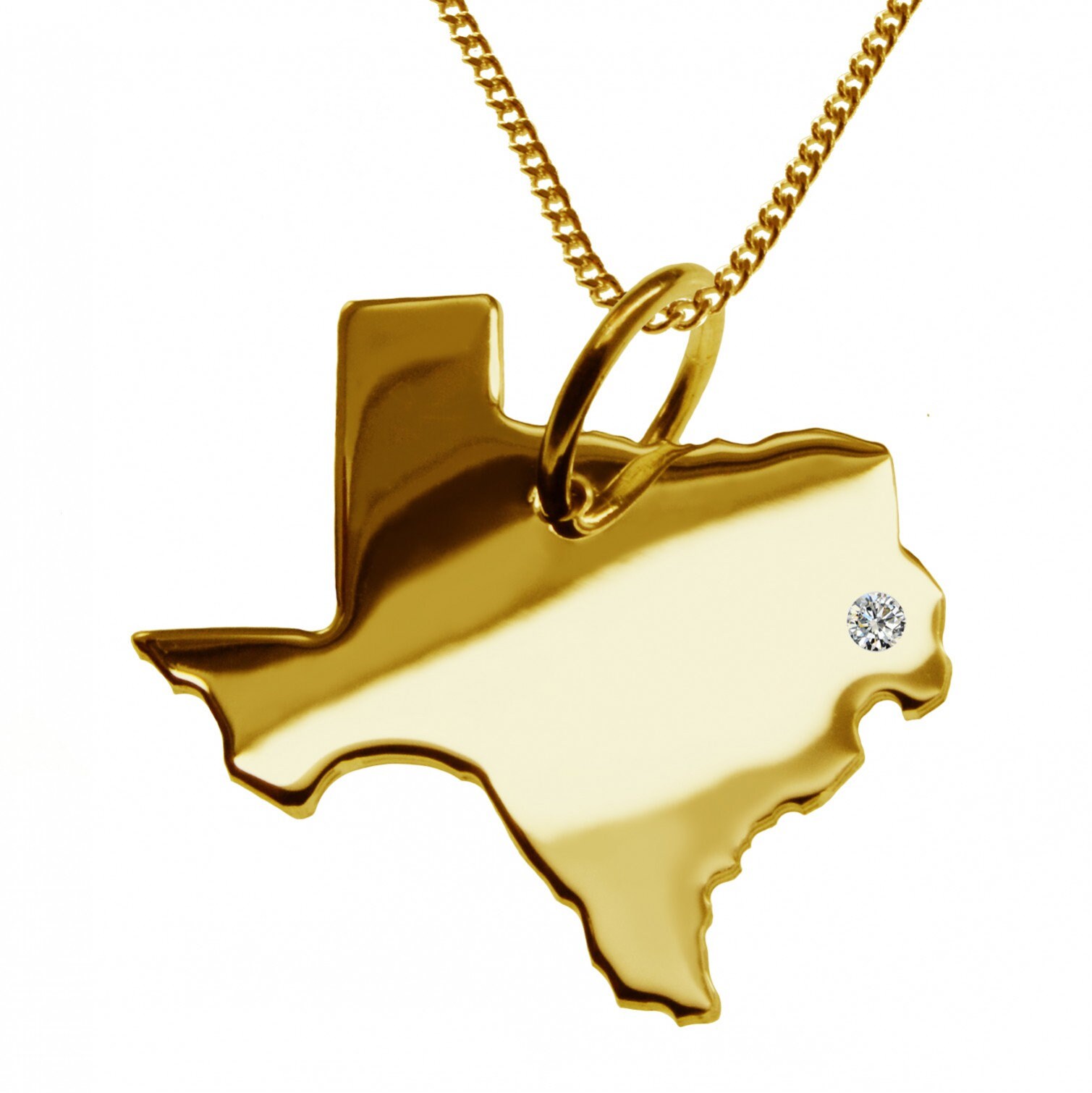 Collier Texas A&M Aggies - Chaîne Or Avec Pendentif Strass éventail - Neuf