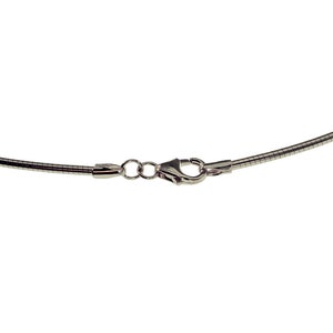 Omega 1.2mm Necklace - 50cm - 333 White gold