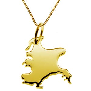 50cm Halskette + Rügen Anhänger in 585 Gelbgold