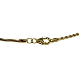 Omega 1.5mm Necklace - 42cm - 750 Yellow Gold
