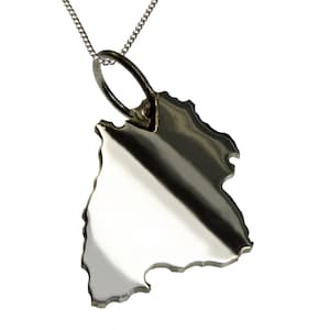 50 cm necklace + Baden-Württemberg pendant in solid 925 silver
