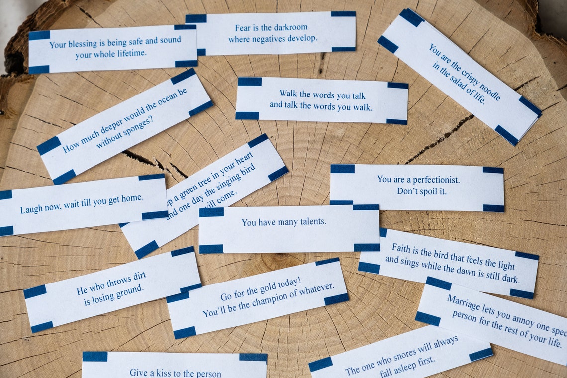 CUSTOM Fortune Cookie Message Etsy