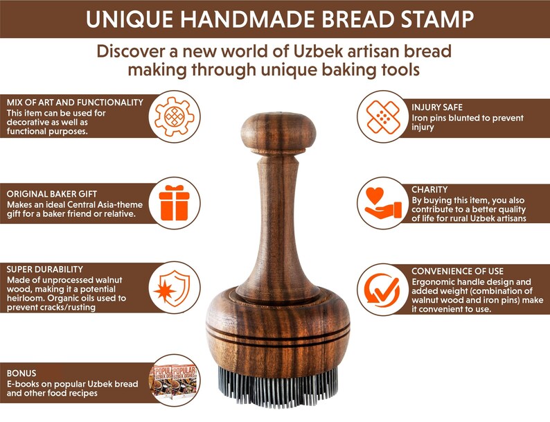 Uzbek Bread Stamp Chekich Baking Gifts Bread Gift Culinary Etsy
