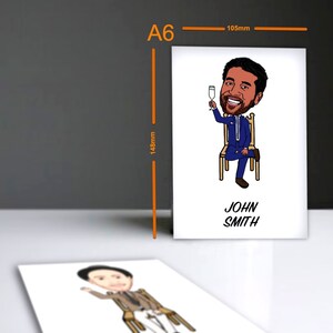 Cartoon Caricature Wedding Place Cards: Portrait table settings image 4