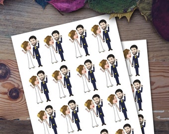 Cartoon Bride & Groom Tattoos: Designs for transfer tattoo sheets