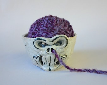 Skeleton Booger Nose Hook Yarn Bowl