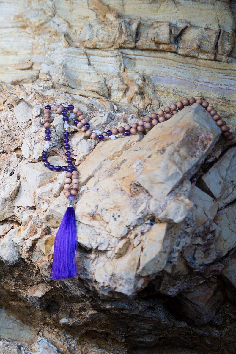 108 Bead Amethyst Mala Cleansing & Calming image 3