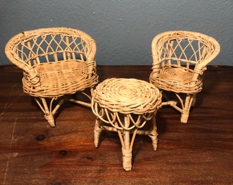 barbie wicker furniture
